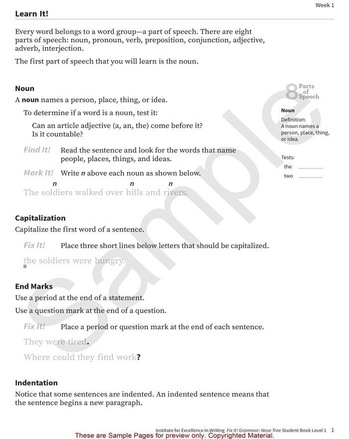 Fix It! Grammar: The Nose Tree, Student Book Level 1 (New Edition)