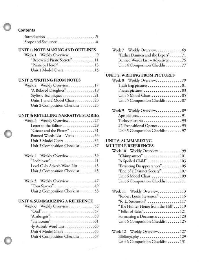 Structure and Style for Students: Year 1 Level C  Student Packet Only