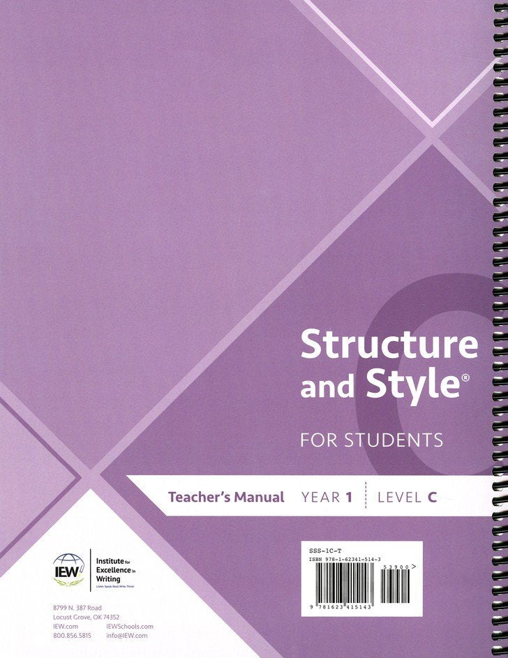 Structure and Style for Students: Year 1 Level C Basic (on DVD)