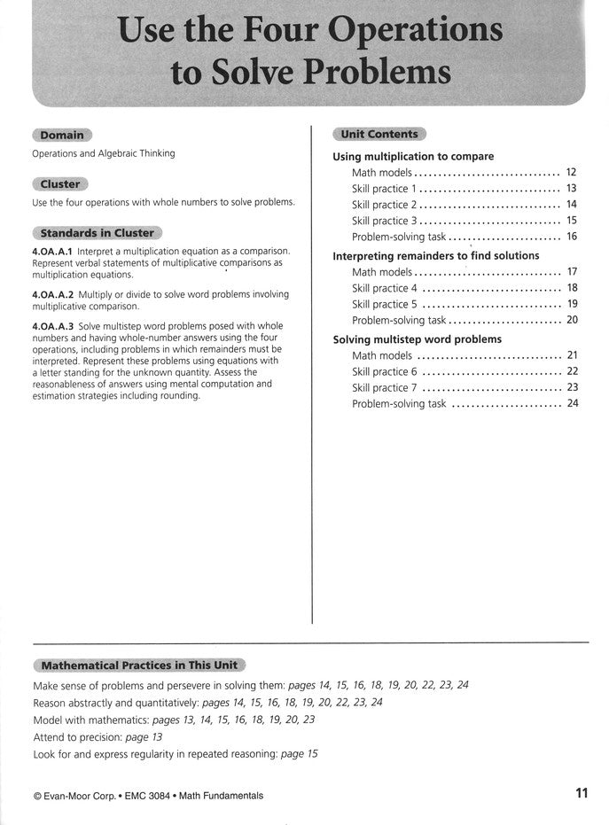 Math Fundamentals Grade 4