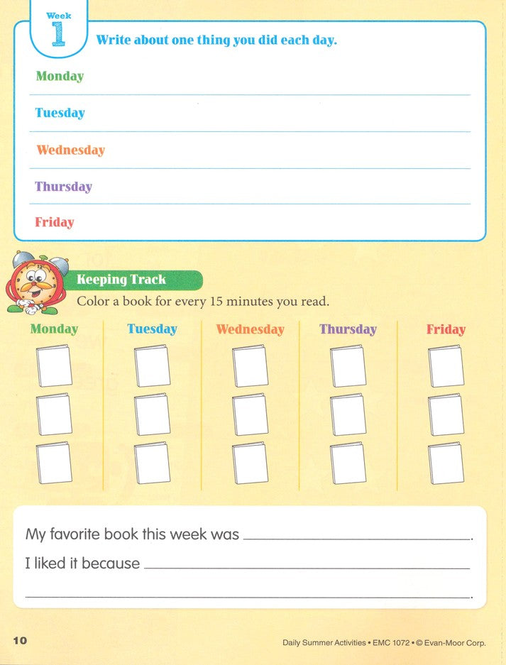 Daily Summer Activites, Moving From Grades 1 to 2 (2018 Revision)