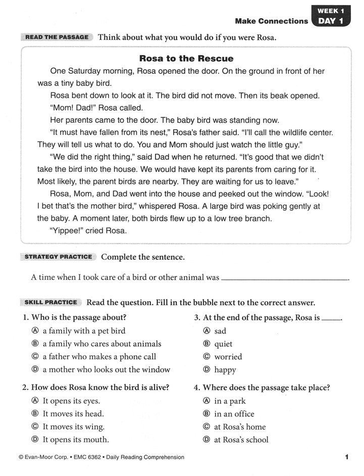 Daily Reading Comprehension, Grade 2 Student Workbook