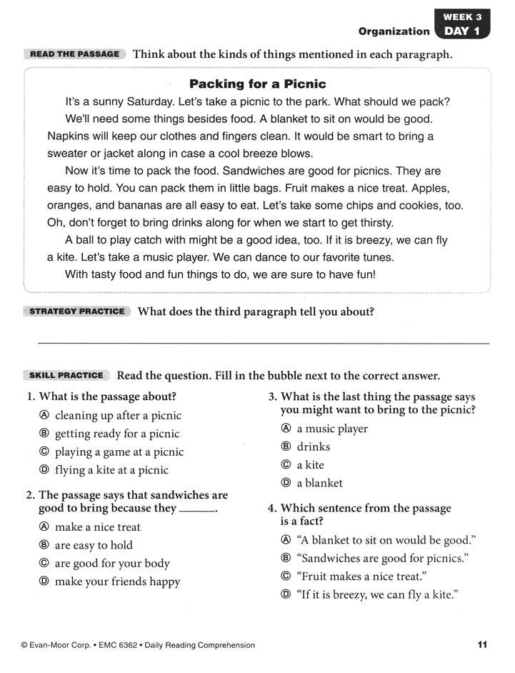 Daily Reading Comprehension, Grade 2 Student Workbook