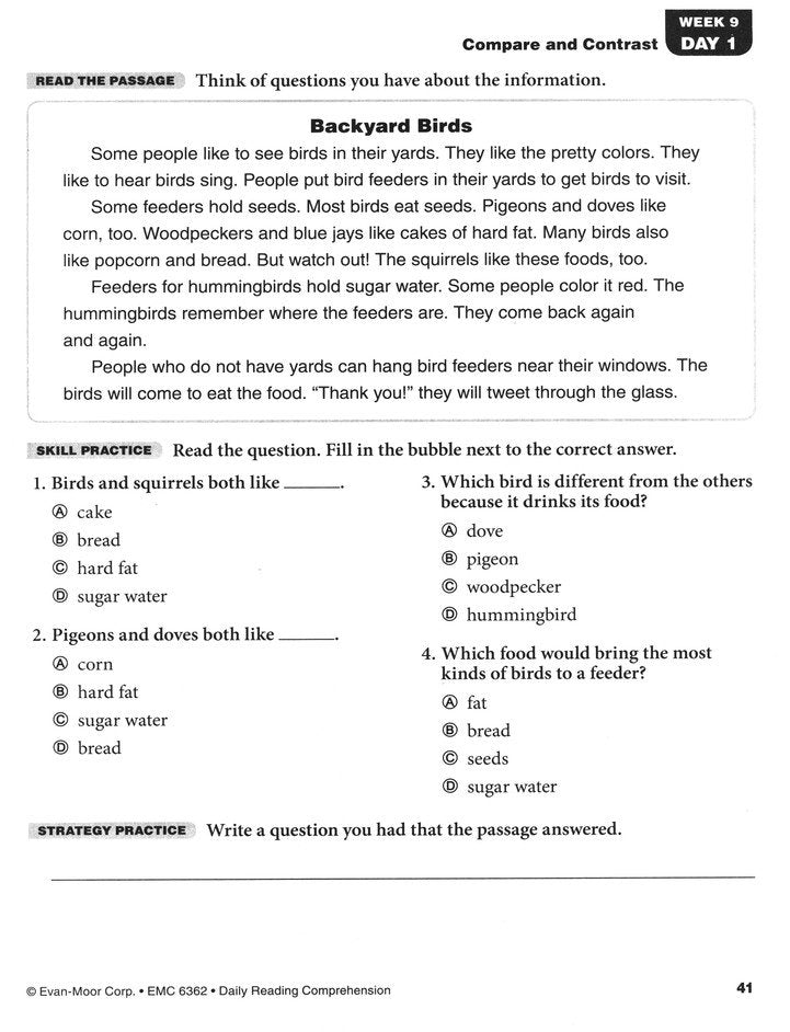 Daily Reading Comprehension, Grade 2 Student Workbook