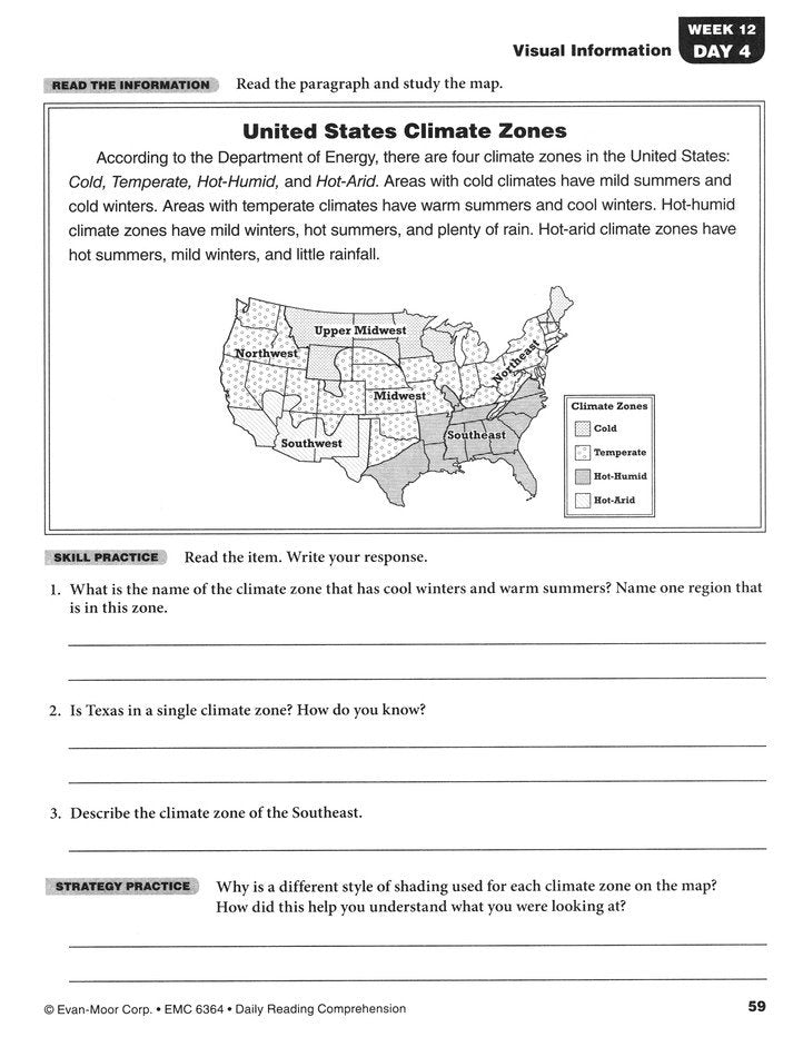 Daily Reading Comprehension, Grade 4 Student Workbook