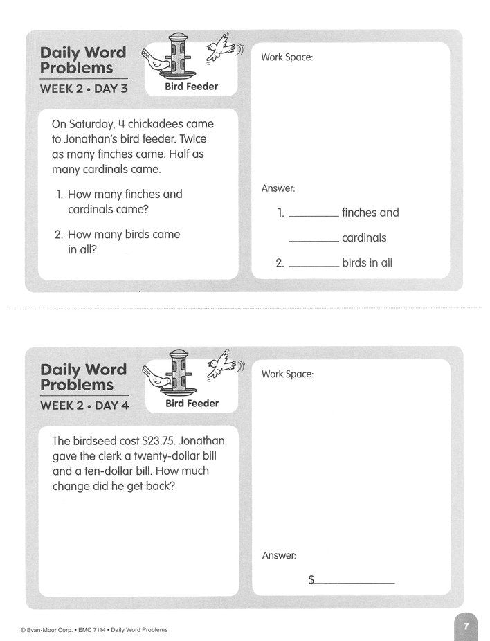 Daily Word Problems, Grade 4 Student Workbook