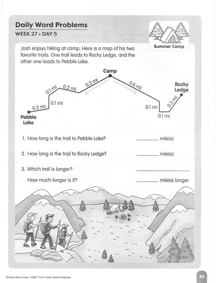 Daily Word Problems, Grade 4 Student Workbook