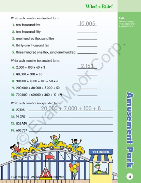 Skill Sharpeners Math, Grade 4 (2021 revised edition)