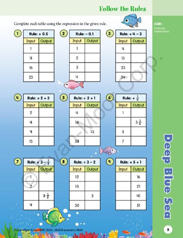 Skill Sharpeners Math, Grade 6 (2021 revised edition)