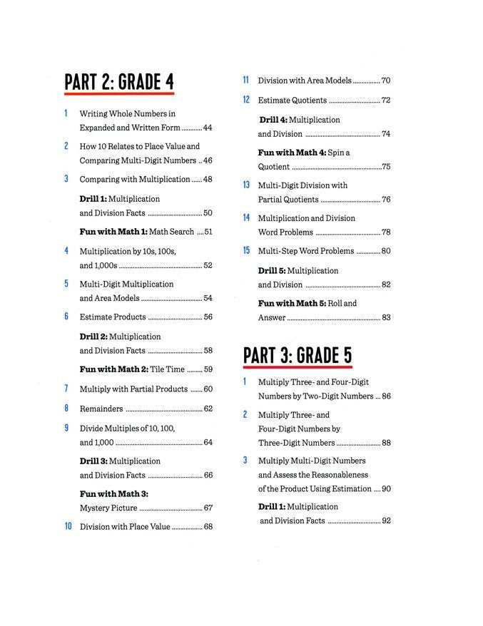 Multiplication Workbook for Grades 3, 4, and 5: 100+ Simple Exercises and Drills to Improve Multiplication