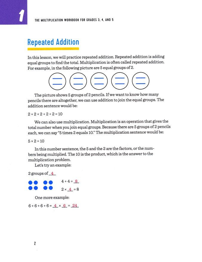 Multiplication Workbook for Grades 3, 4, and 5: 100+ Simple Exercises and Drills to Improve Multiplication