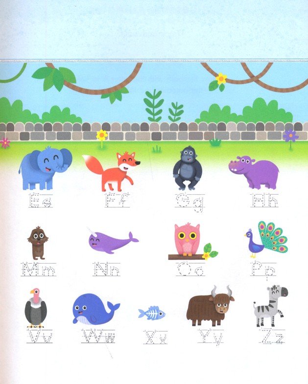 Kindergarten Activity Book: Zoo Animals: 75 Games to Practice Early Reading, Writing, and Math Skills