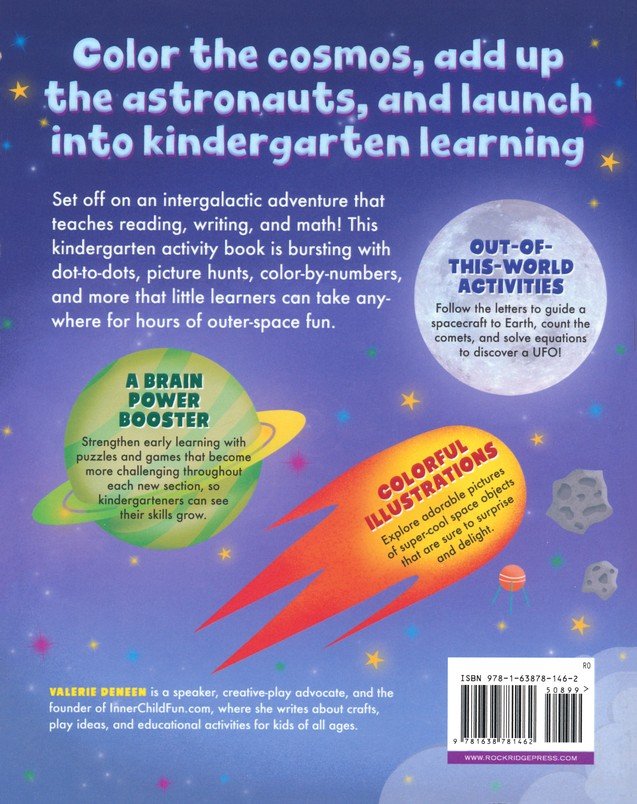 Kindergarten Activity Book: Space: 75 Games to Practice Early Reading, Writing, and Math Skills