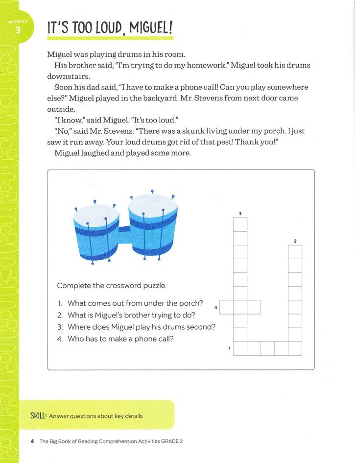 The Big Book of Reading Comprehension Activities, Grade 2: 120 Activities for After-School and Summer Reading Fun