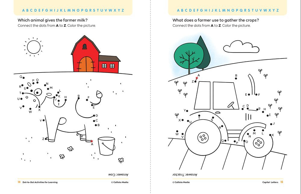 Dot-to-Dot Activities for Learning: Practice the Alphabet and Count to 100