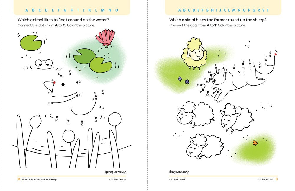 Dot-to-Dot Activities for Learning: Practice the Alphabet and Count to 100