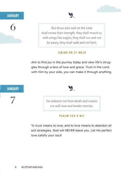 He Lifts My Head High: 3-Minute Daily Affirmations for Christians