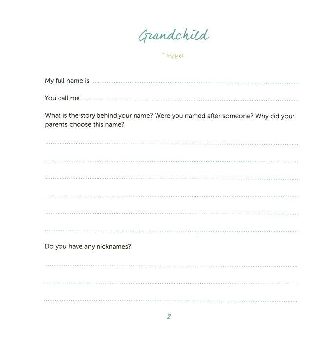 Sharing Stories, Making Memories: A Journal for Grandparents and Grandchildren