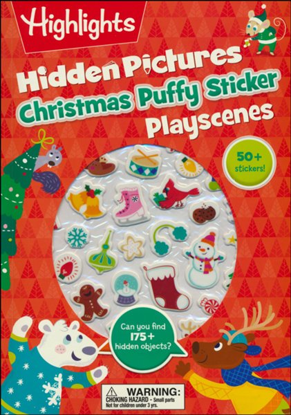 Christmas Hidden Pictures Puffy Sticker Playscenes