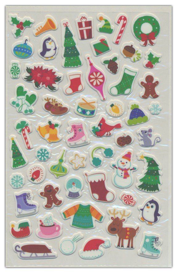 Christmas Hidden Pictures Puffy Sticker Playscenes