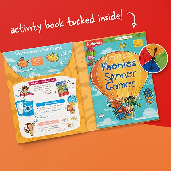 Kindergarten Learn-and-Play Phonics Spinner Games