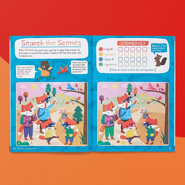 Kindergarten Learn-and-Play Phonics Spinner Games