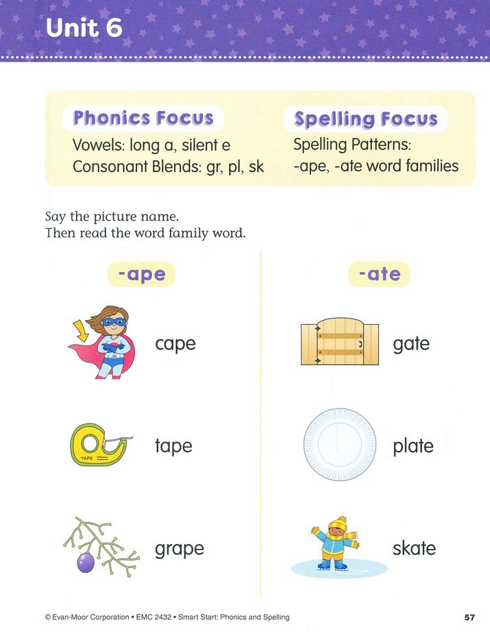 Smart Start: Phonics & Spelling, Grade 1