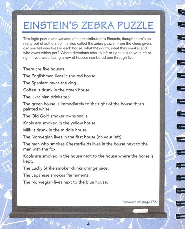 Brain Games Einstein Puzzles