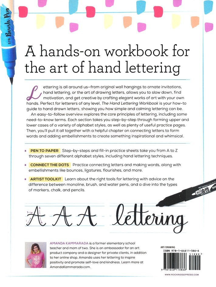 The Hand Lettering Workbook: Step-by-Step Instructions, Practice Pages, and DIY Projects