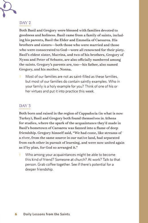 Daily Lessons from the Saints: 52 Weeks of Inspiration and Encouragement