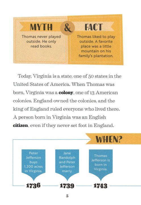 The Story of Thomas Jefferson: A Biography Book for New Readers