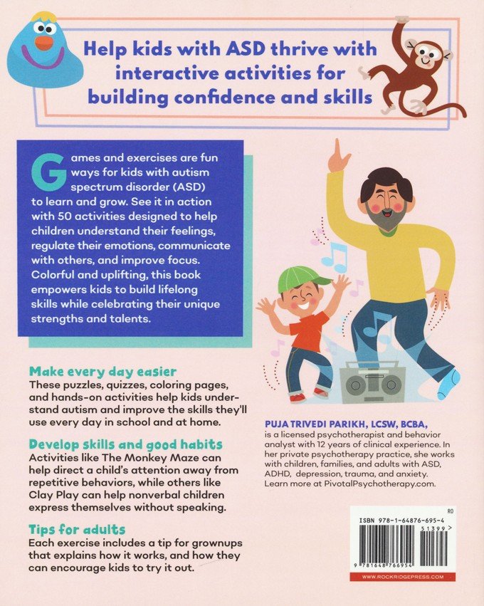 Autism Activity Book for Kids: 50 Fun Exercises to Build Confidence and Improve Communication Skills