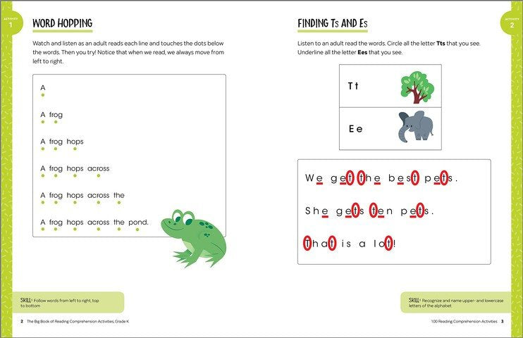 The Big Book of Reading Comprehension Activities, Grade K: 100 Activities for After-School and Summer Reading Fun