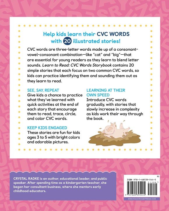 Learn to Read: CVC Words Storybook--20 Simple Stories & Activities for Beginner Readers