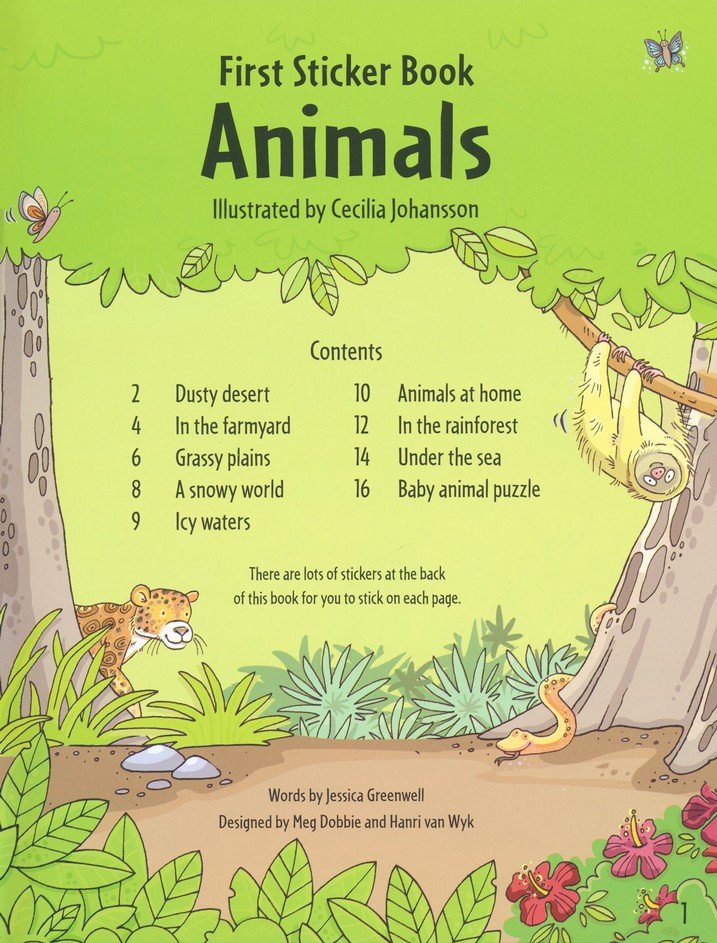 First Sticker Book Animals