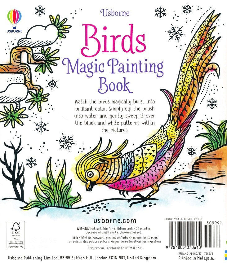 Birds Magic Painting Book