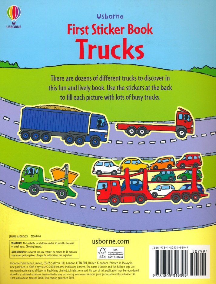 First Sticker Book Trucks