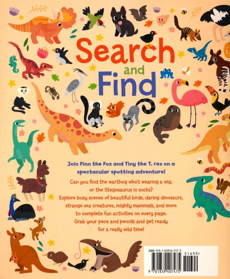 Search and Find: Wild Animals, Dinosaurs, Sea Creatures