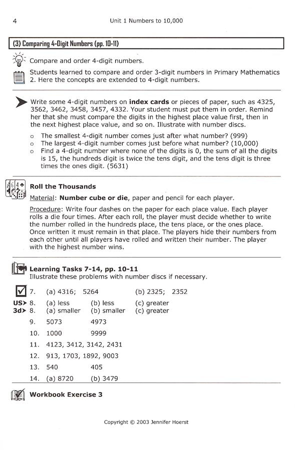 Singapore Math Primary Math Home Instructor's Guide 3A