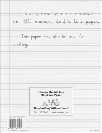 Narrow Notebook Paper (500 Sheets; Grades 4+)