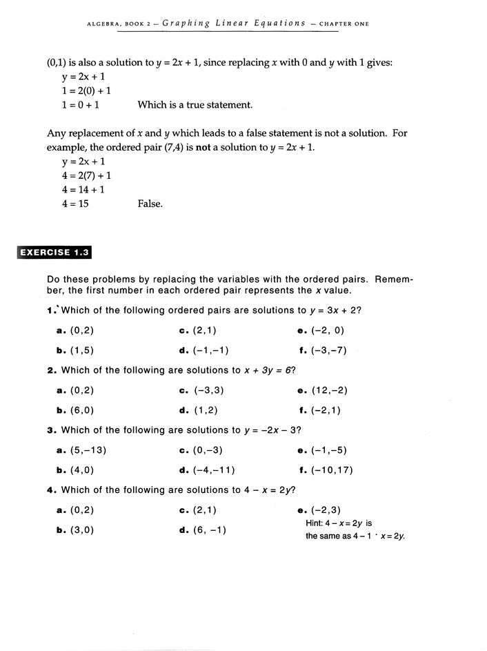 Straight Forward Math Series: Algebra, Book 2