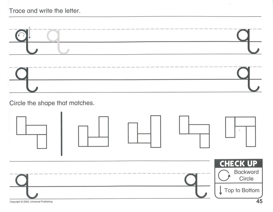 Original Handwriting: My Letter Book (Book B, Grades K-1)