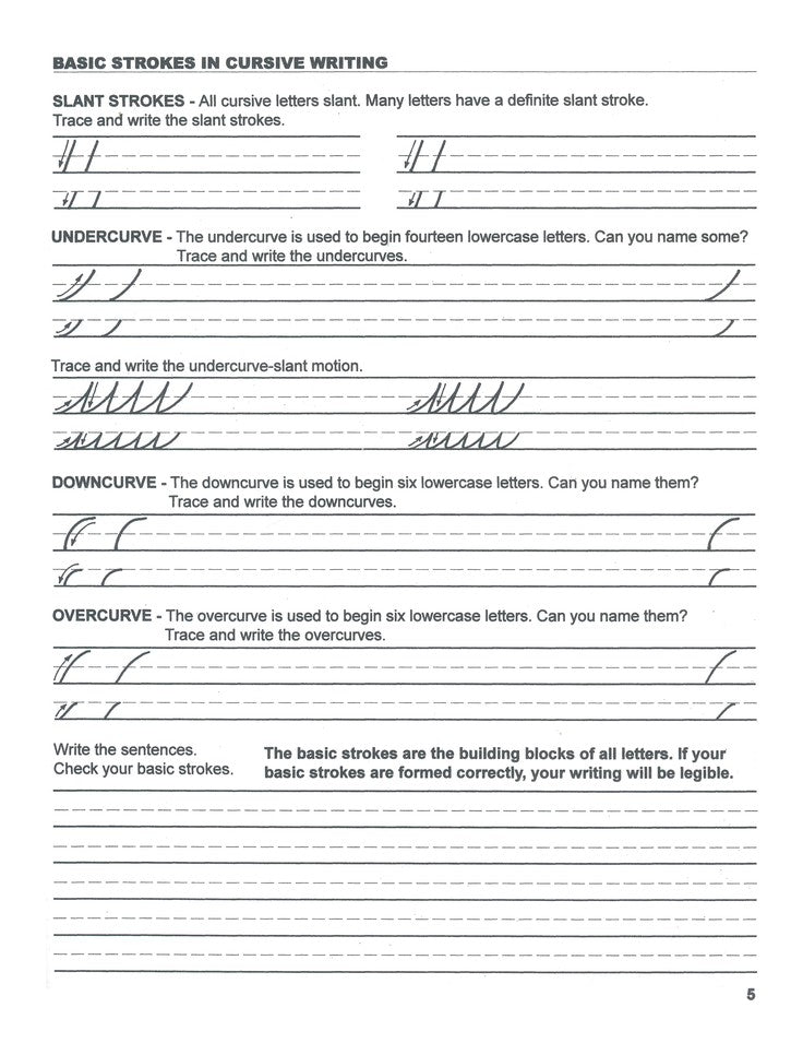 Original Handwriting: Writing for Learning (Book F, Grade 5)