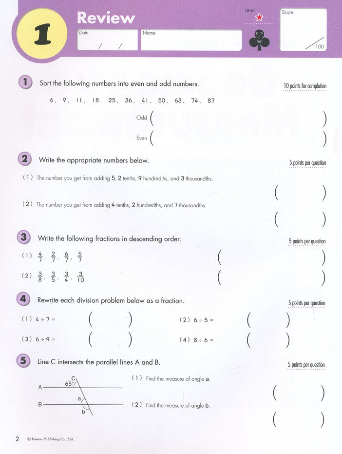 Grade 6 Geometry & Measurement