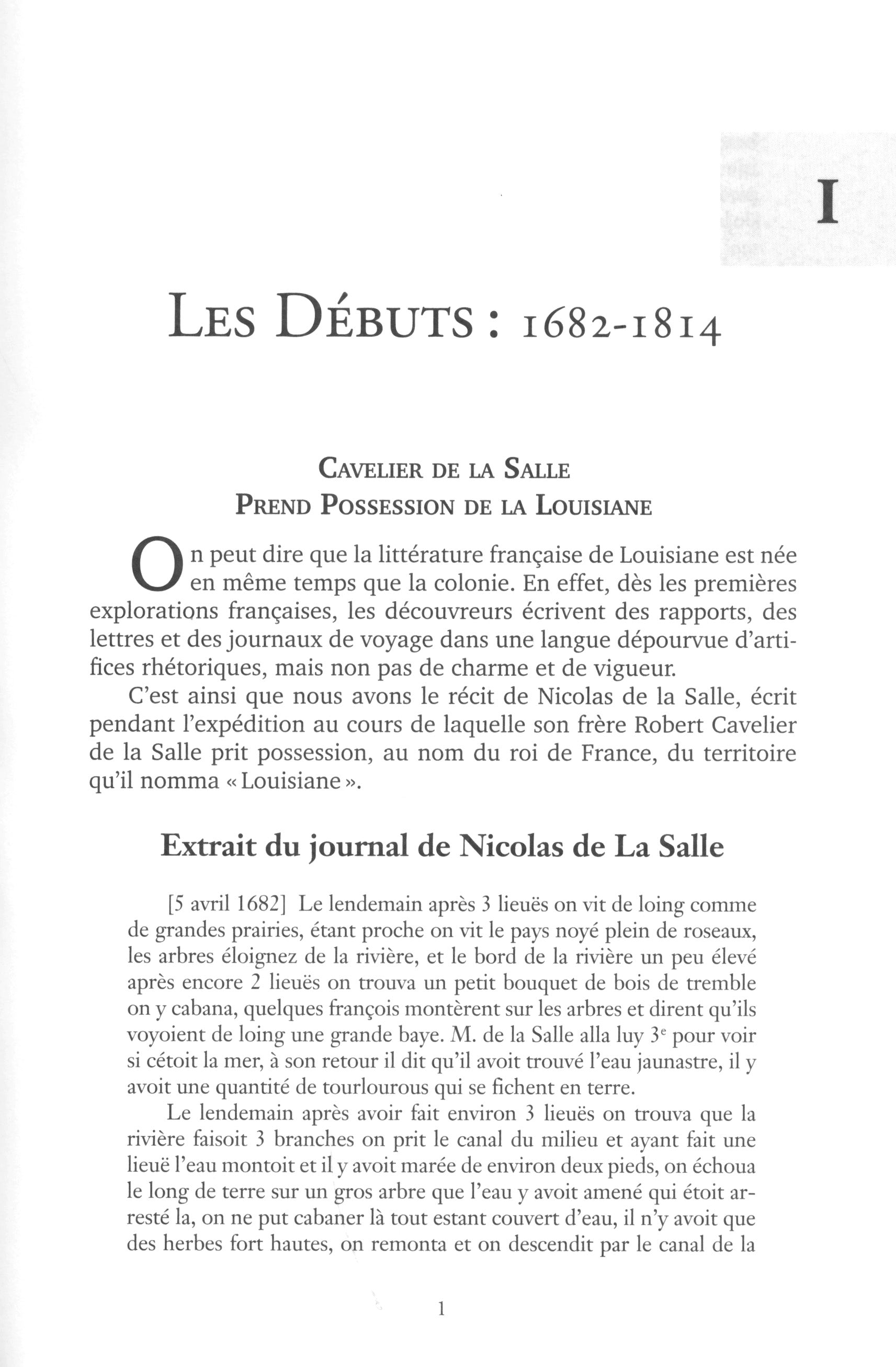 Anthologie de la litt&#233rature louisianaise d�expression fran&#231aise de 1682 &#224 nos jours (Anthology of French-language Louisiana literature)