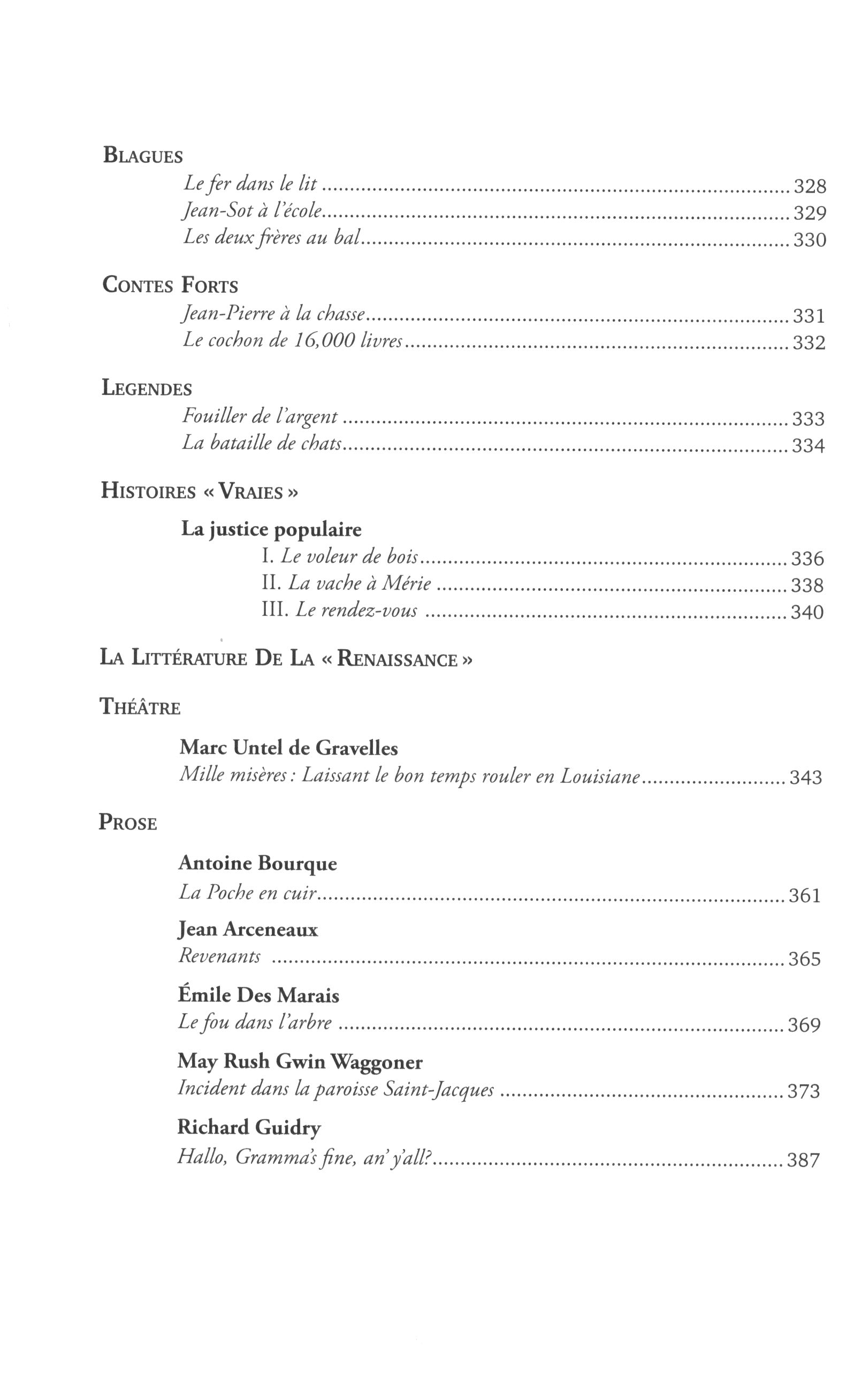 Anthologie de la litt&#233rature louisianaise d�expression fran&#231aise de 1682 &#224 nos jours (Anthology of French-language Louisiana literature)