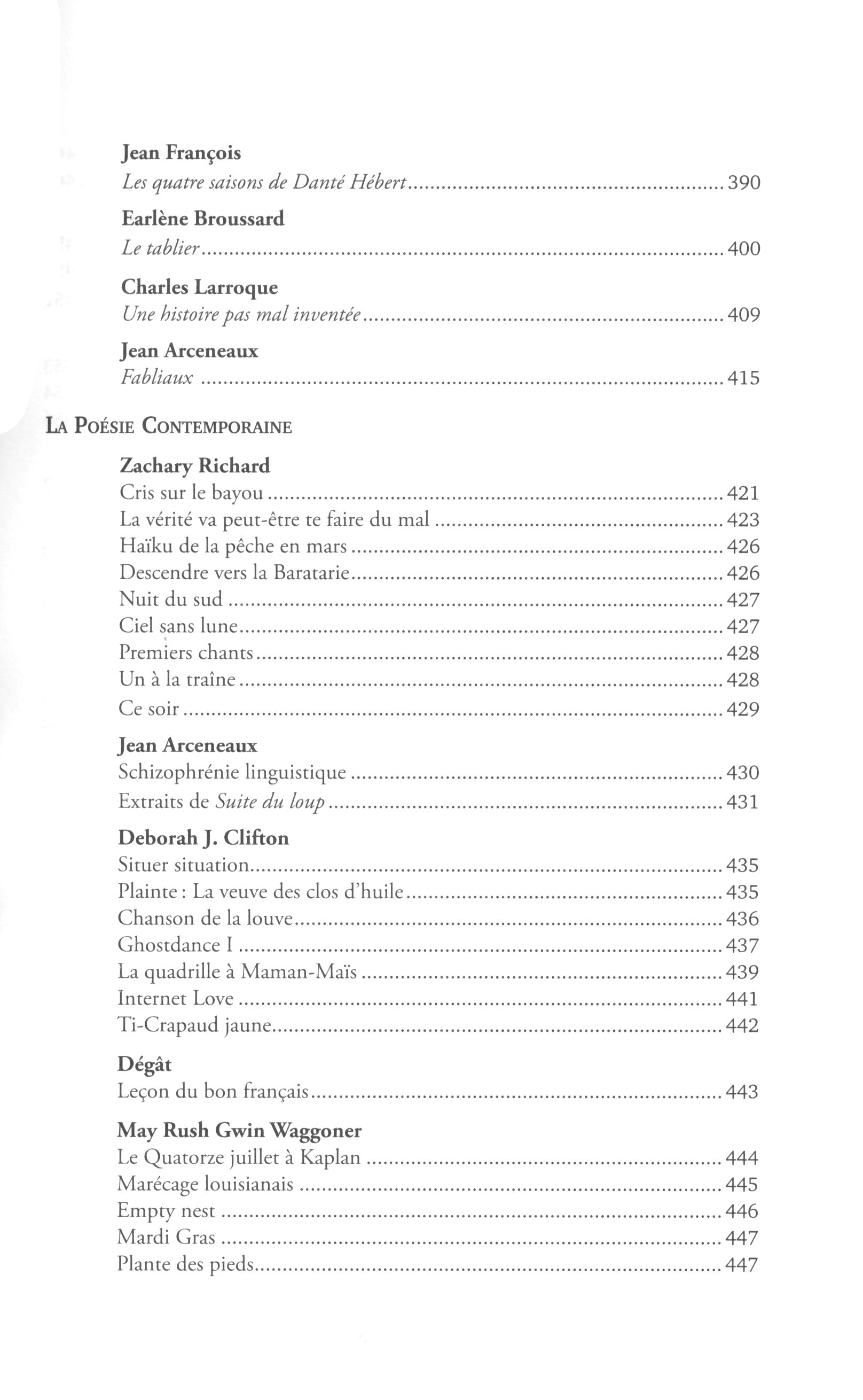 Anthologie de la litt&#233rature louisianaise d�expression fran&#231aise de 1682 &#224 nos jours (Anthology of French-language Louisiana literature)