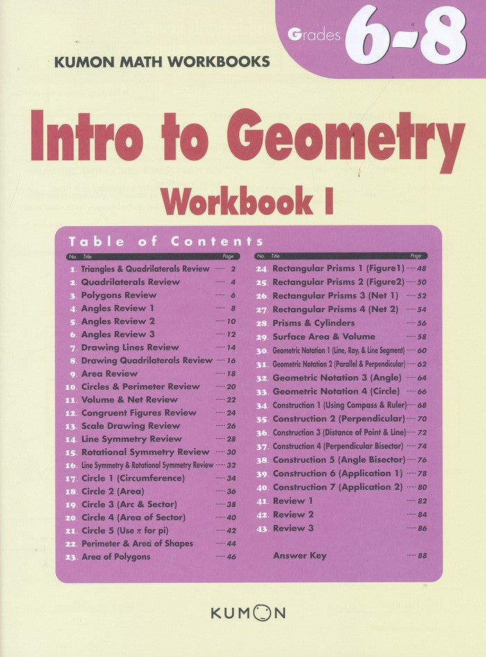 Intro to Geometry, Grades 6-8