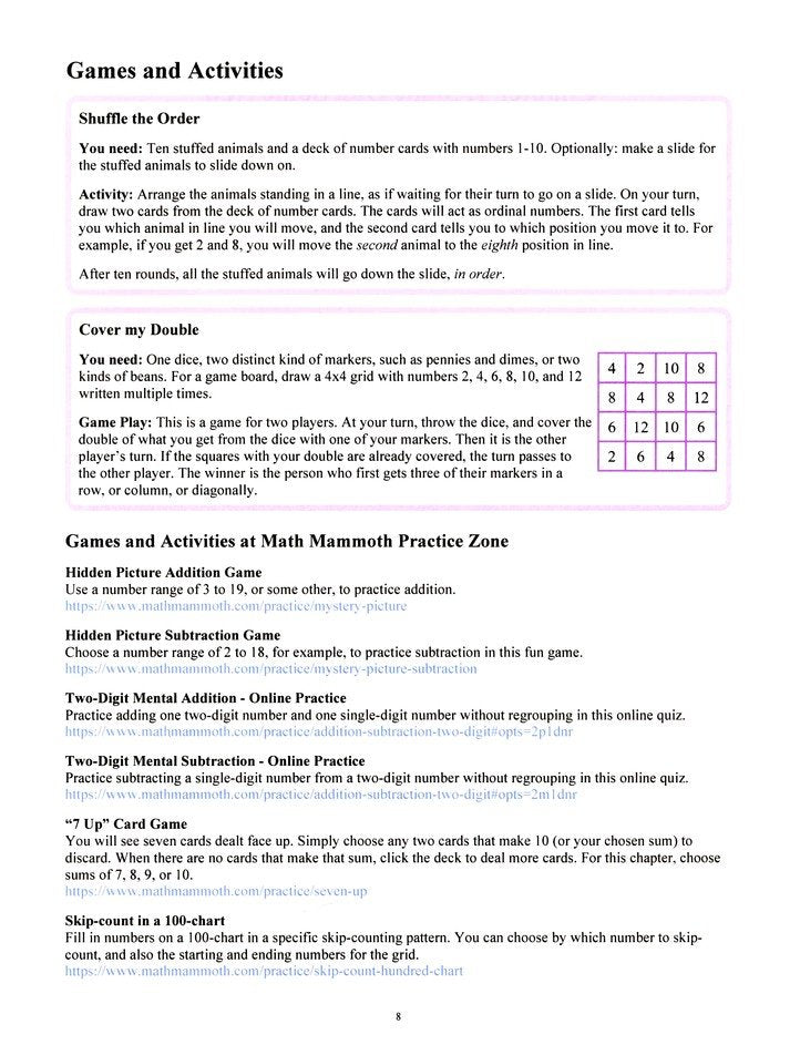 Math Mammoth Grade 2-A Worktext