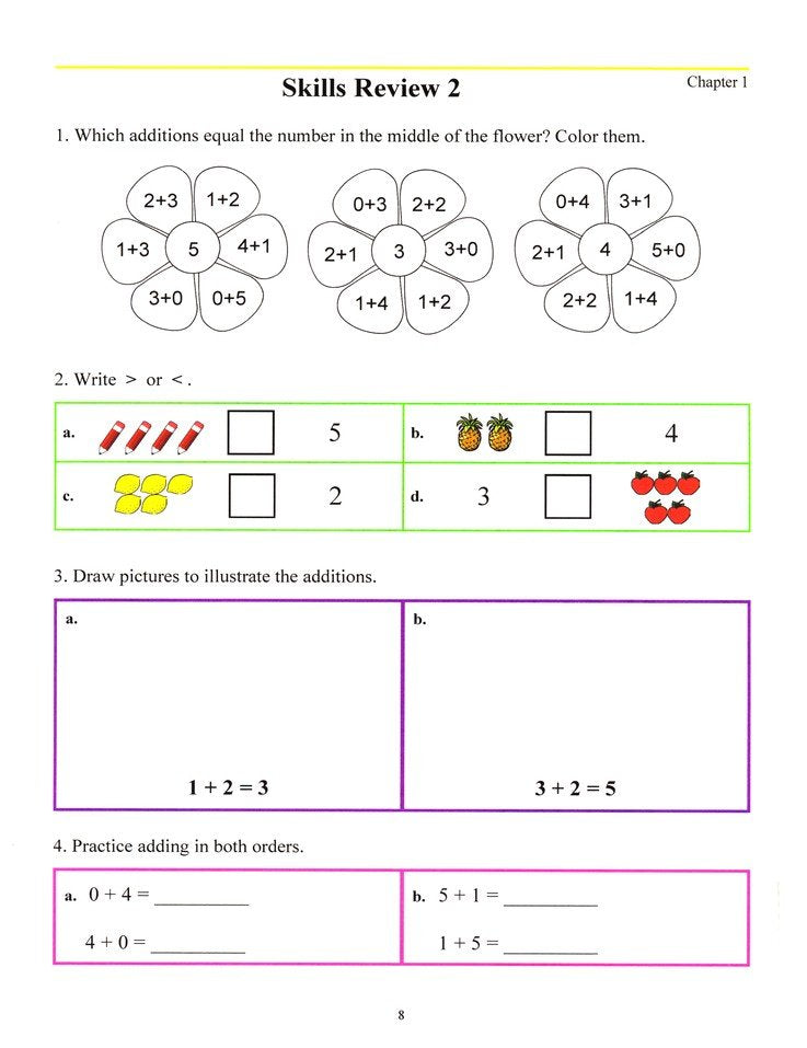 Math Mammoth Grade 1 Skills Review Workbook